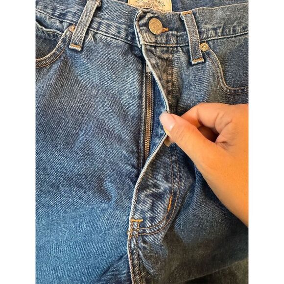 Vintage Y2K Giorgio Armani Milano Men's 34x33 Straight Leg Blue Denim Jeans - Picture 4 of 13